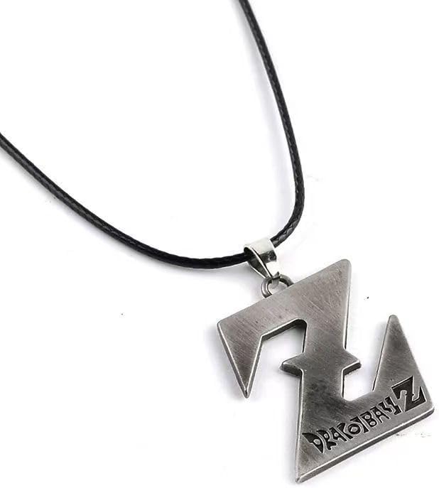 Colar com pingente VIS Dragon Ball Saiyan Son Goku, acessório de corrente de metal em forma de Z, acessório de cosplay, estiloso