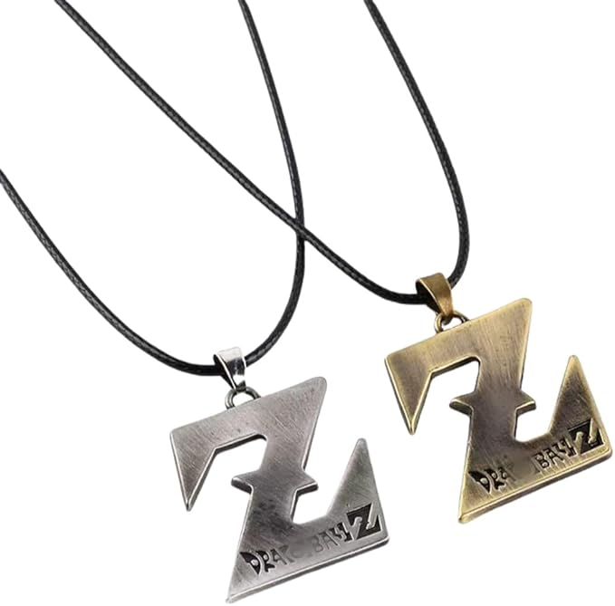 Colar com pingente VIS Dragon Ball Saiyan Son Goku, acessório de corrente de metal em forma de Z, acessório de cosplay, estiloso