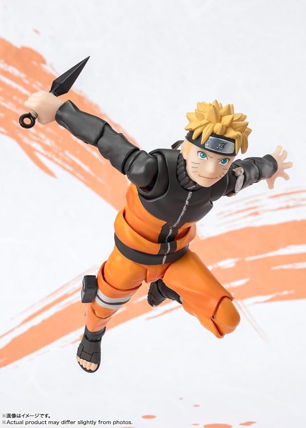 Figuarts NARUTO Uzumaki Naruto - Edição NARUTOP99 - Figura móvel pintada em PVC e ABS de aproximadamente 145 mm