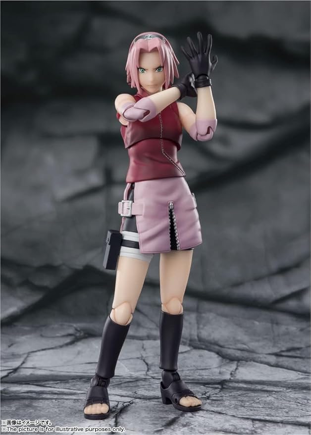 Figuarts NARUTO Shippuden - Sakura Haruno - Espírito Competitivo do Mestre - (Edição de Relançamento) Figura Móvel Pintada em ABS e PVC de aproximadamente 135 mm