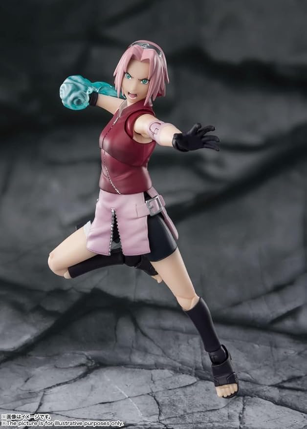 Figuarts NARUTO Shippuden - Sakura Haruno - Espírito Competitivo do Mestre - (Edição de Relançamento) Figura Móvel Pintada em ABS e PVC de aproximadamente 135 mm