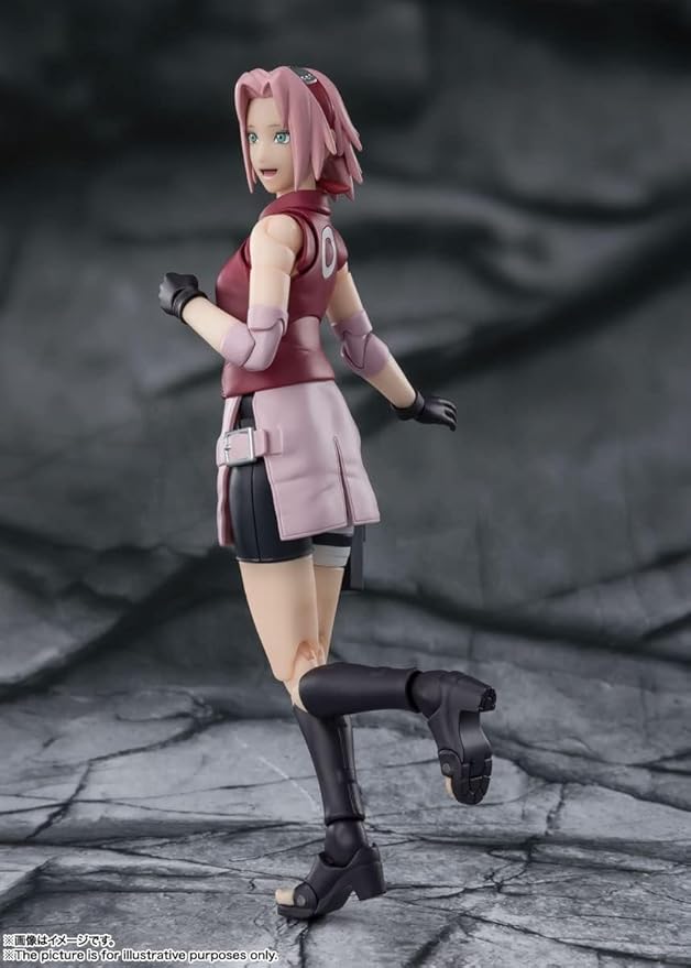 Figuarts NARUTO Shippuden - Sakura Haruno - Espírito Competitivo do Mestre - (Edição de Relançamento) Figura Móvel Pintada em ABS e PVC de aproximadamente 135 mm