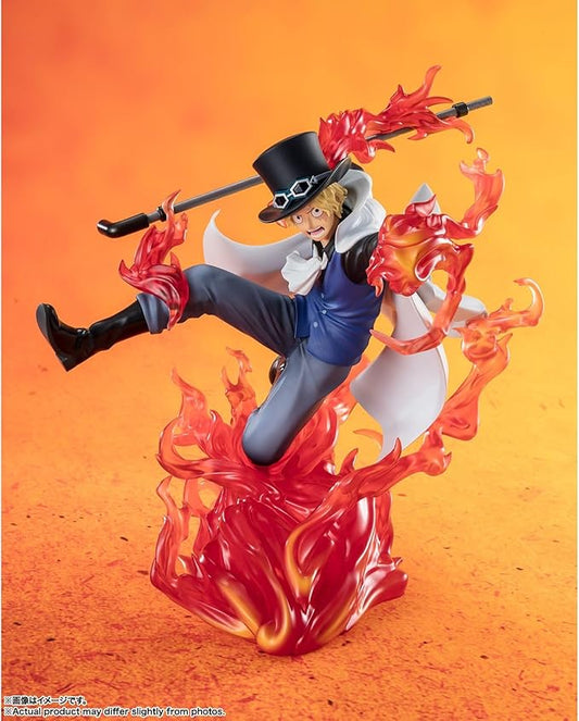 Figuarts ZERO ONE PIECE [Super Fierce Battle] Sabo - Fire Fist Checkmate Rook - Figura completa pintada em PVC e ABS de aproximadamente 190 mm 