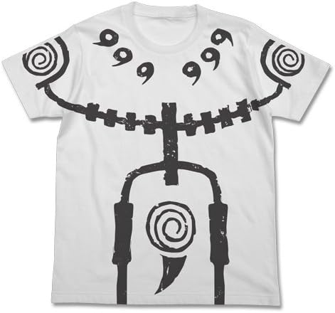 コスパ NARUTO-ナルト- 疾風伝 九尾チャクラモード Tシャツ WHITE Lサイズ