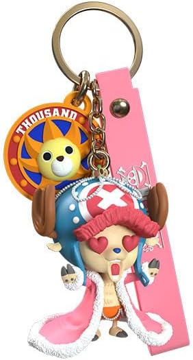 [ミスネングス] 「ワンピース」キーホルダー チョッパー アニメ周辺アクセサリー かわいいスタイル 8cm 塗装済み完成品 ABS&PVC素材 男女兼用 キーホルダーペンダント アクセサリー ギフトに最適。