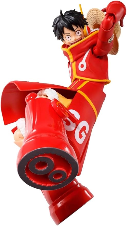 Figuarts ONE PIECE Monkey D. Luffy - Future Island Egghead - Figura móvel pintada em PVC e ABS de aproximadamente 150 mm 