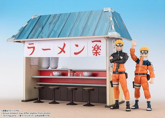 Conjunto de Ramen Figuarts Naruto Shippuden Ichiraku, aproximadamente 220 mm, ABS, PS, PVC e tecido, pré-pintado, figura finalizada