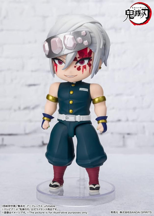 Figuarts mini Demon Slayer: Kimetsu no Yaiba Uzui Tengen Sound Breathing, aproximadamente 100 mm, figura de ação pintada