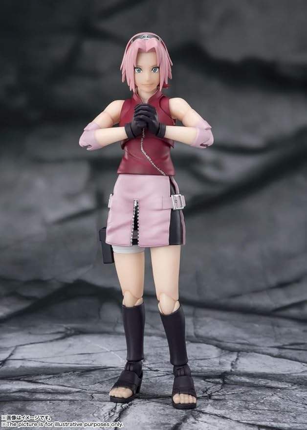 Figuarts NARUTO Shippuden - Sakura Haruno - Espírito Competitivo do Mestre - (Edição de Relançamento) Figura Móvel Pintada em ABS e PVC de aproximadamente 135 mm
