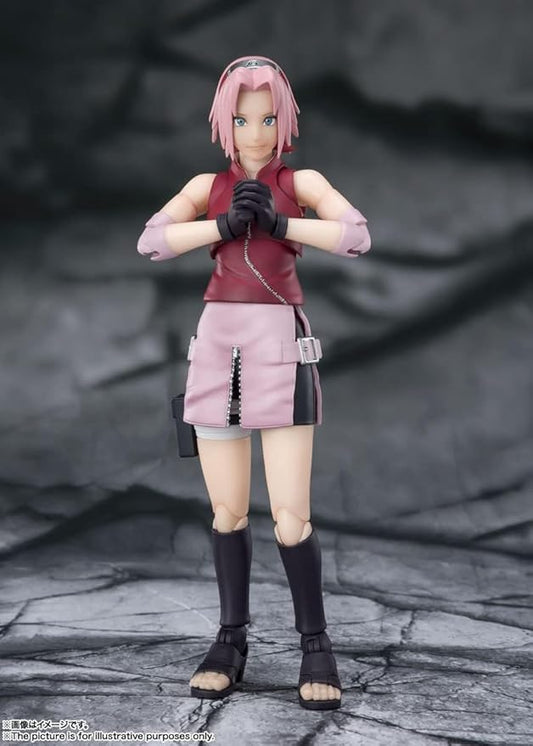 Figuarts NARUTO Shippuden - Sakura Haruno - Espírito Competitivo do Mestre - (Edição de Relançamento) Figura Móvel Pintada em ABS e PVC de aproximadamente 135 mm