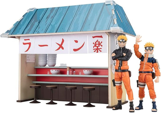 Conjunto de Ramen Figuarts Naruto Shippuden Ichiraku, aproximadamente 220 mm, ABS, PS, PVC e tecido, pré-pintado, figura finalizada