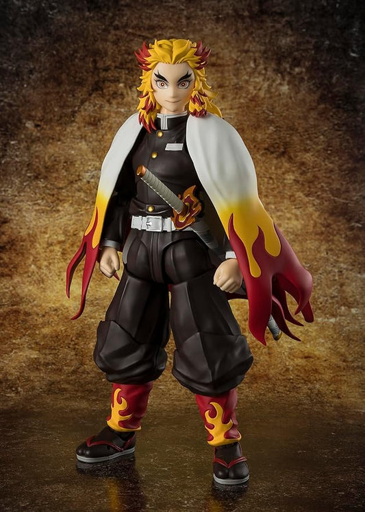 Figuarts Demon Slayer: Kimetsu no Yaiba Rengoku Kyojuro, figura de ação pintada em PVC e ABS, aproximadamente 150 mm
