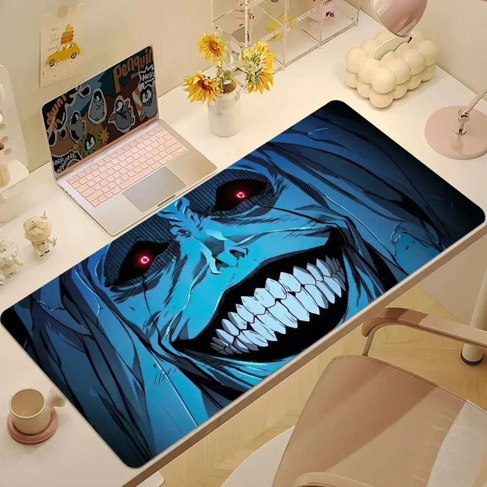 Comic Solo Leveling Mouse Pad Laptop PC Large MicePads Desk Gaming Office Stitched Edges Keyboard Mat Non-Slip Rubber Carpet