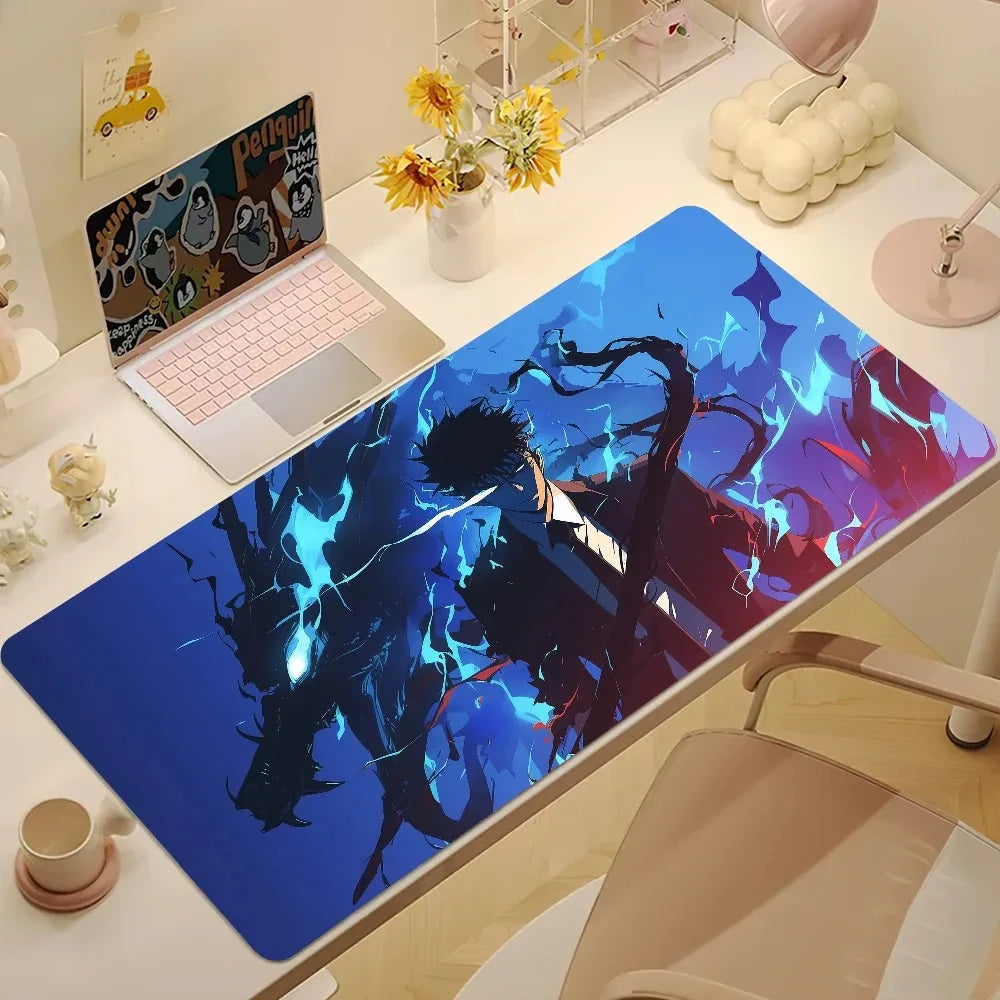 Comic Solo Leveling Mouse Pad Laptop PC Large MicePads Desk Gaming Office Stitched Edges Keyboard Mat Non-Slip Rubber Carpet
